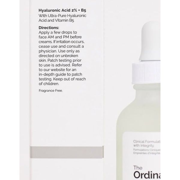 The Ordinary Hyaluronic Acid 2% + B5, Serum cấp nước phục hồi da 30ml -60ml