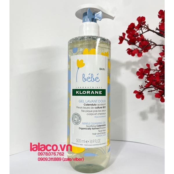 Sữa tắm gội Klorane cho bé Pháp 500ml (1 Chai)