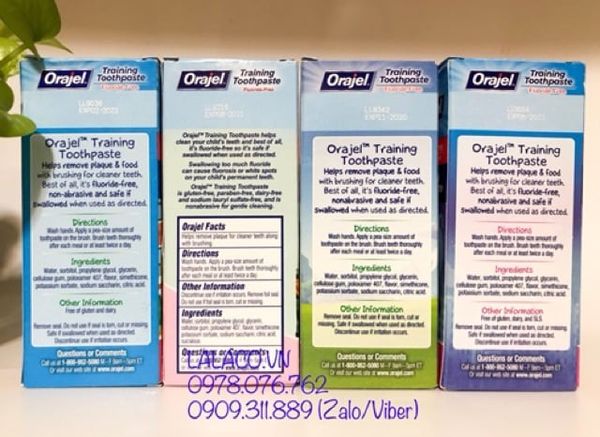 Kem Đánh Răng Nuốt Được Orajel Cho Bé 42.5g Mỹ