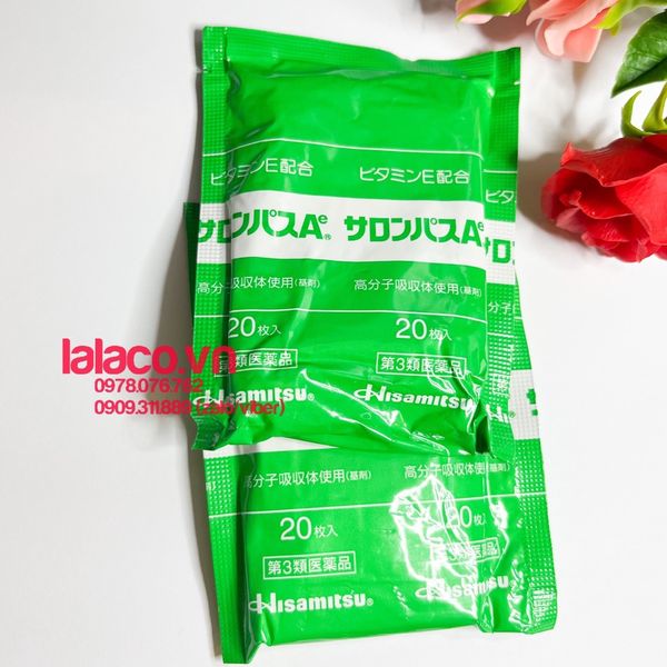 [ Có tách lẻ ] Cao dán Salonpas Hisamitsu nội địa Nhật (Hộp 140 miếng)
