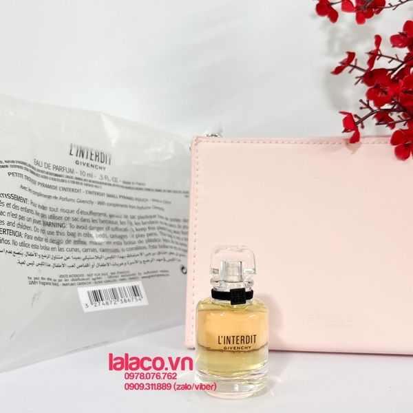 Bộ nước hoa mini - Set Givenchy L’INTERDIT (Mini 10ml + Pouch Hãng)