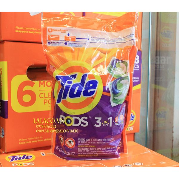 [Loại 42 Viên] Viên Giặt Tide Pods 3 In 1 loại 42 viên