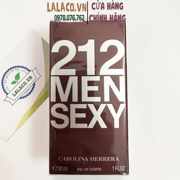 [30ml] Nước Hoa Nam Carolina Herrera 212 Sexy Men EDT; Sexy, Cuốn hút , Nam tính