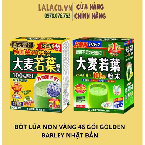 (Date 2026) Bột Lúa Non Vàng 46 gói Golden Barley Nhật Bản/ Bột lúa mạch non Grass Barley