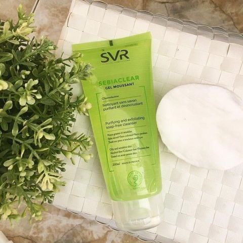 Sữa rửa mặt SVR cho da dầu, mụn không có xà phòng SVR Sebiaclear Gel Moussant 55ml /200 ml /400ml