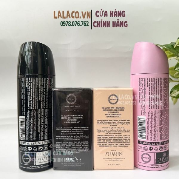 Lăn khử mùi , xịt thơm hương nước hoa quyến rũ ARMAF Club De Nuit Man / Women  cho Nam và Nữ