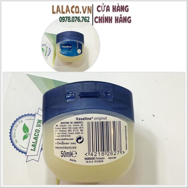 Sáp dưỡng ẩm Vaseline Pure Petroleum Jelly 49gr, 368gr, 450ml - dưỡng da, mềm da, chống nứt nẻ