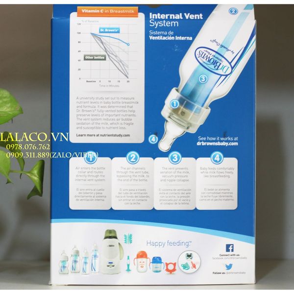 Bình Sữa Dr Brown 240ml - Xách tay Mỹ