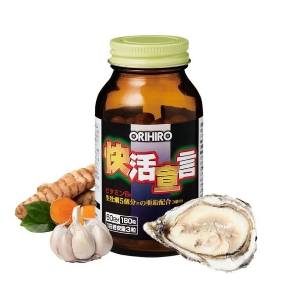 Viên Uống Tinh Chất Hàu Tươi Tỏi Nghệ Orihiro Nhật Bản (Lọ 180 Viên)