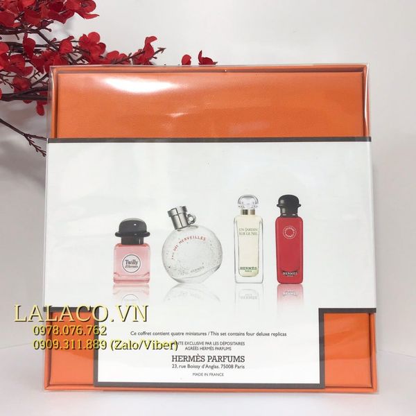 Nước hoa Hermes Women Gift set mini Hermes 4 pc