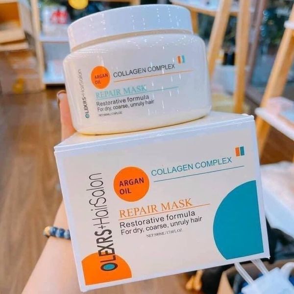 Kem ủ tóc Olexrs Hair Salon Collagen Complex 500ml phục hồi siêu mượt