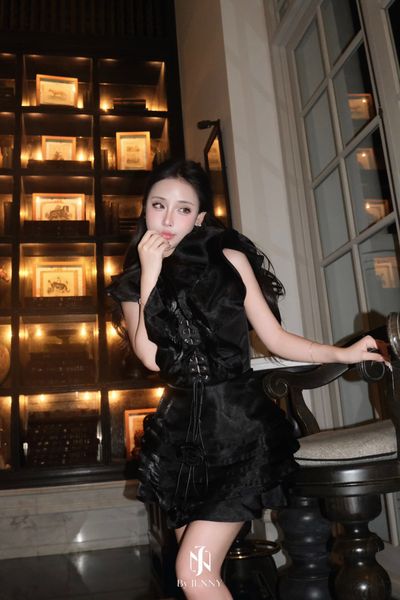  MELINE MINA DRESS - BLACK 