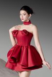  Snowfall Elegance Maroon Dress 
