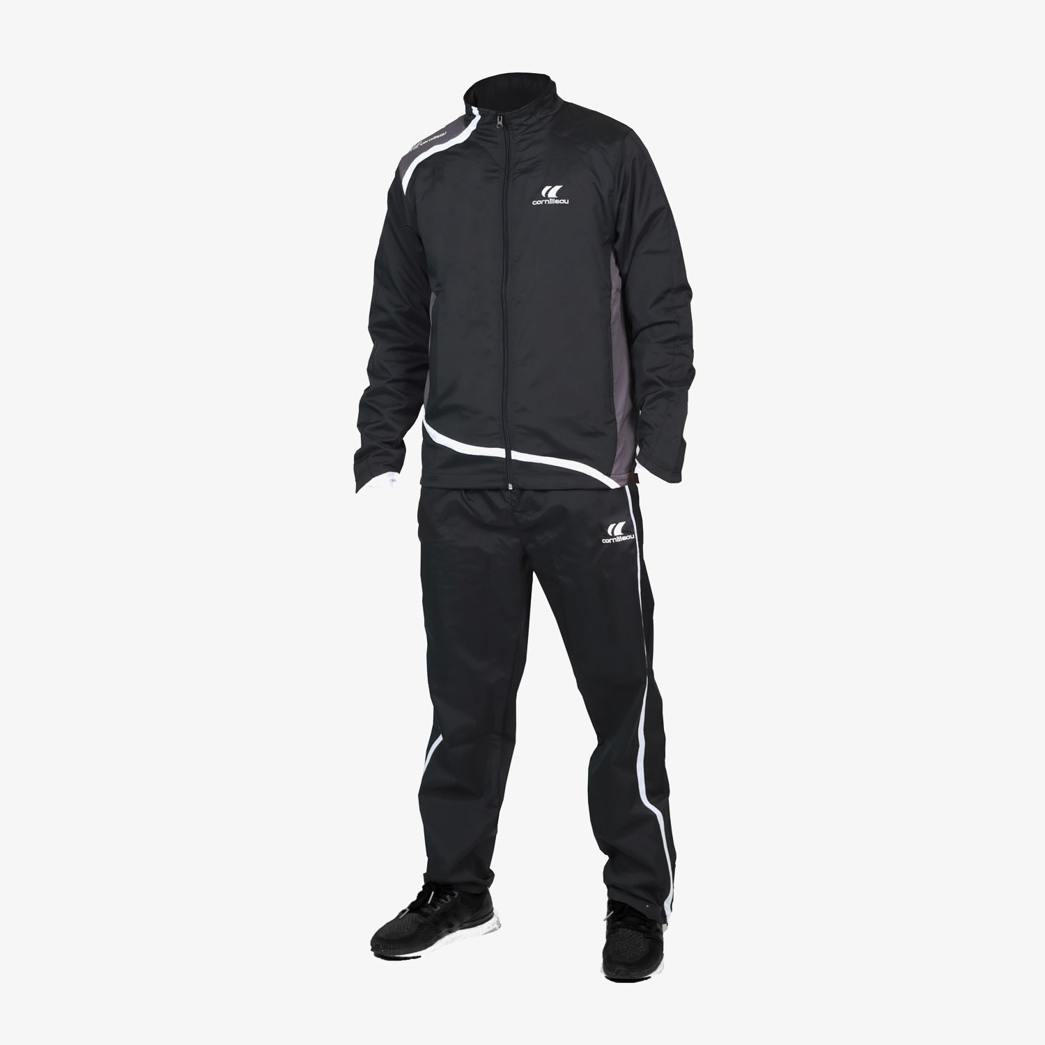 BỘ SUVEC THỂ THAO CORNILLEAU TRACKSUIT (BLACK - WHITE)