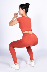 Bộ Tập Yoga Nữ Áo Croptop & Quần Legging Yowin YW23212201 (D)
