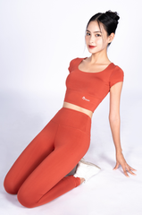Bộ Tập Yoga Nữ Áo Croptop & Quần Legging Yowin YW23212201 (D)