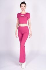 Bộ Tập Yoga Nữ Áo Croptop & Quần Ống Loe Yowin YW24N01F503 (D)