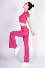 Bộ Tập Yoga Nữ Áo Croptop & Quần Ống Loe Yowin YW24N01F503 (D)