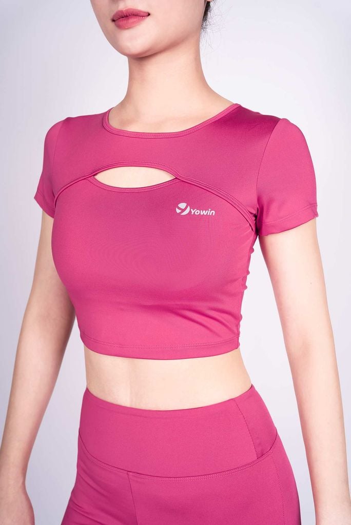 Bộ Tập Yoga Nữ Áo Croptop & Quần Ống Loe Yowin YW24N01F503 (D)