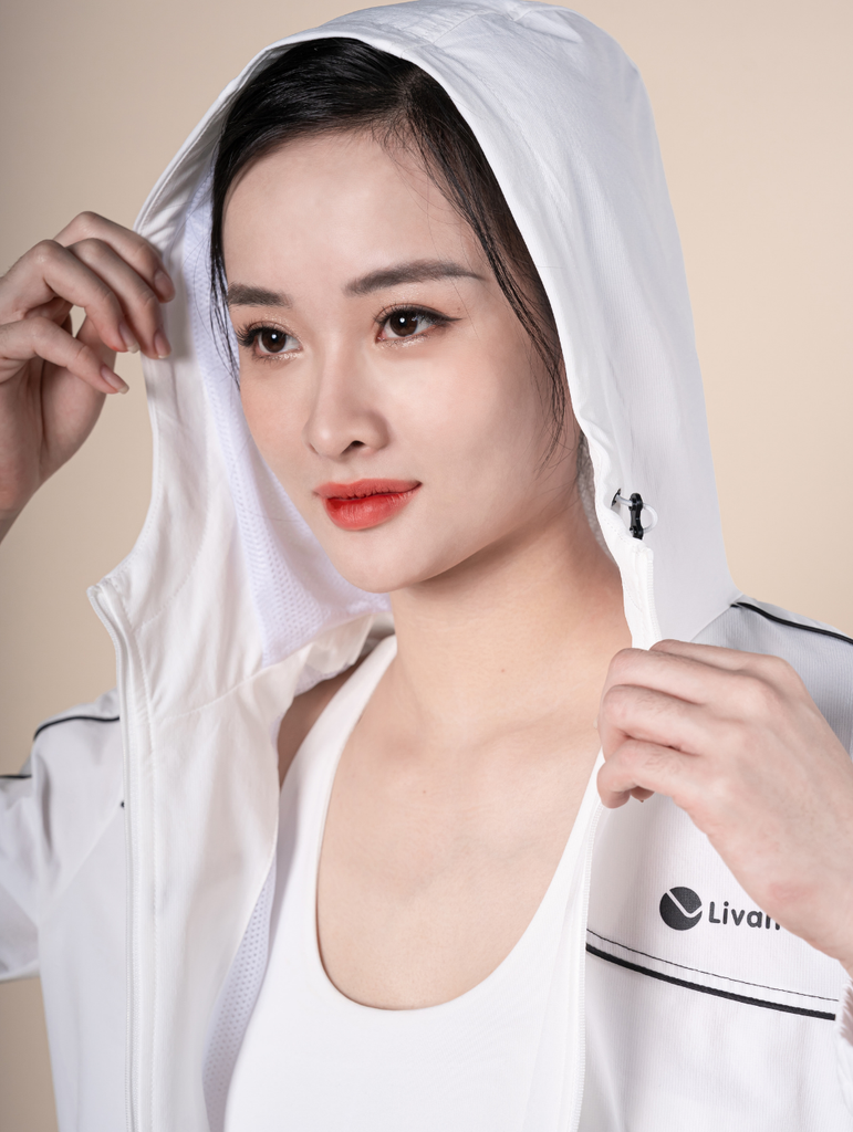 Áo Khoác Gió Nữ Thể Thao 2 Lớp Có Mũ LV23212003