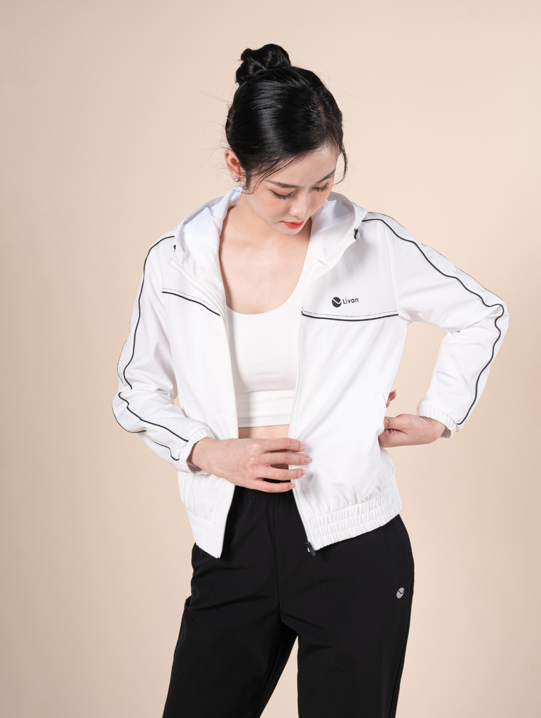 Áo Khoác Gió Nữ Thể Thao 2 Lớp Có Mũ LV23212003