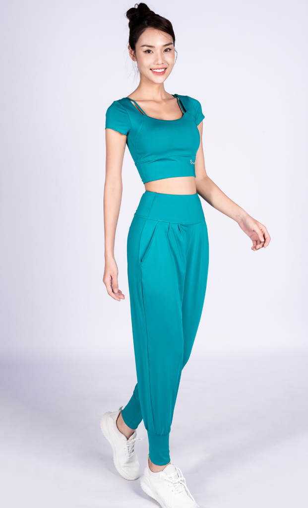 Bộ Tập Yoga Nữ Áo Croptop & Quần Alibaba Yowin YW24N01F501 (D)