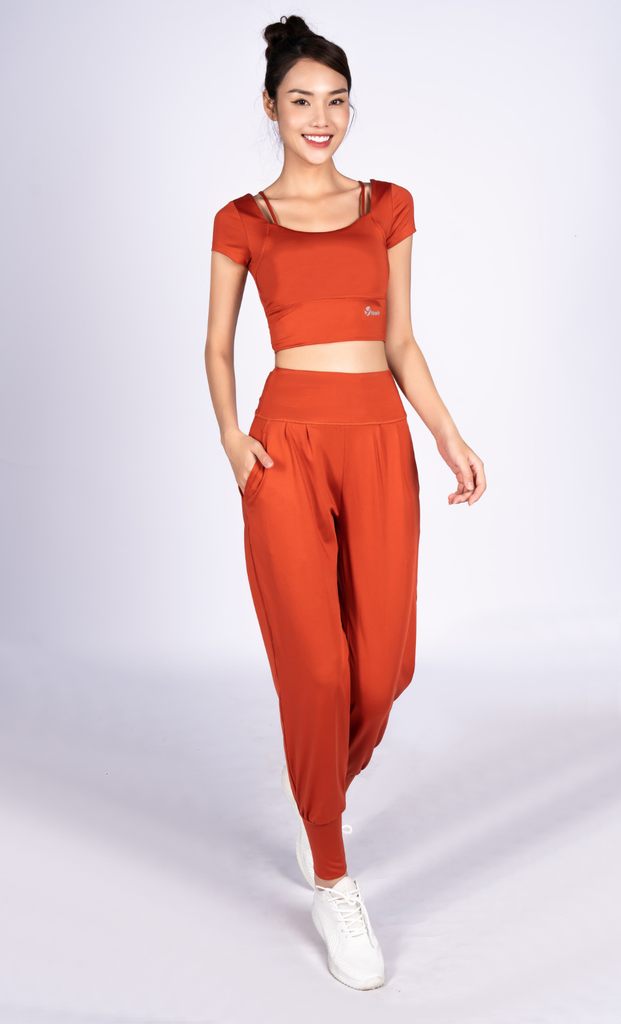 Bộ Tập Yoga Nữ Áo Croptop & Quần Alibaba Yowin YW24N01F501 (D)
