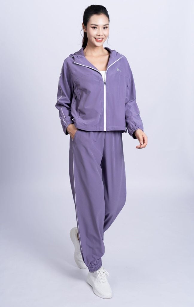 Bộ Gió Nữ Áo Khoác Quần Jogger LV24W04F501