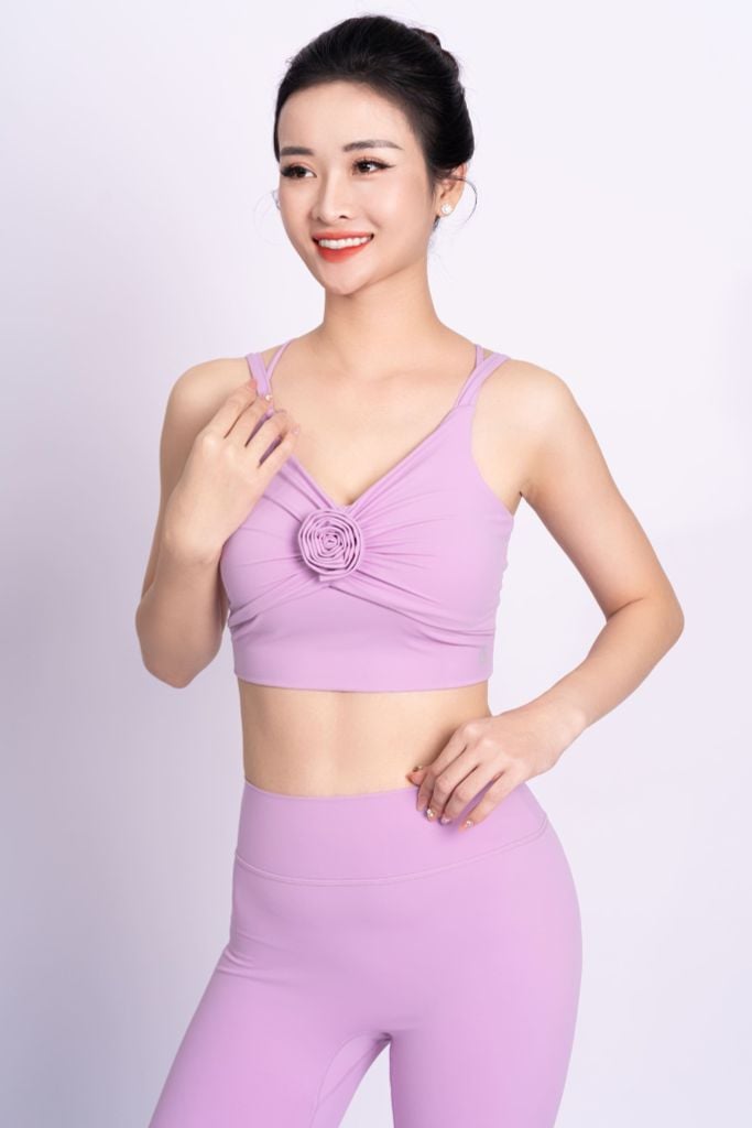 Bộ Tập Yoga Nữ Nhún Hoa Livan LV24N01F507 (D)