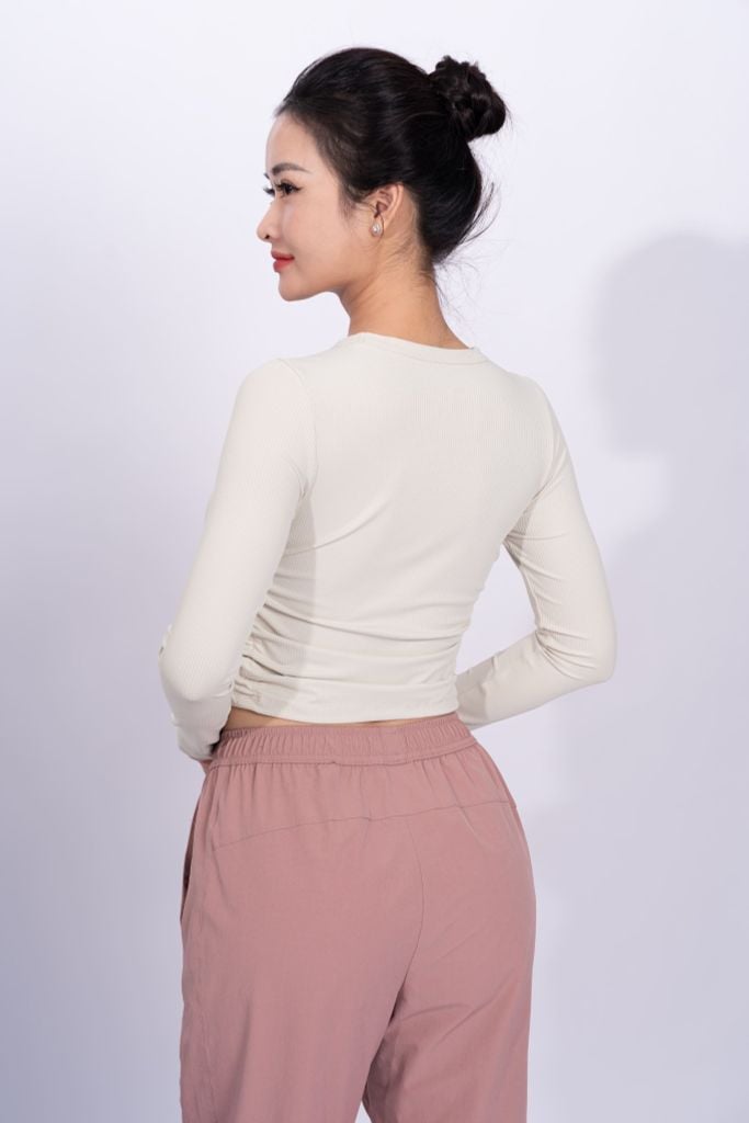Áo Croptop Dài Tay Nữ Livan LM24W04F208