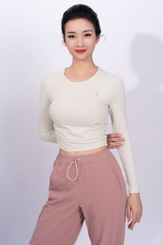 Áo Croptop Dài Tay Nữ Livan LM24W04F208
