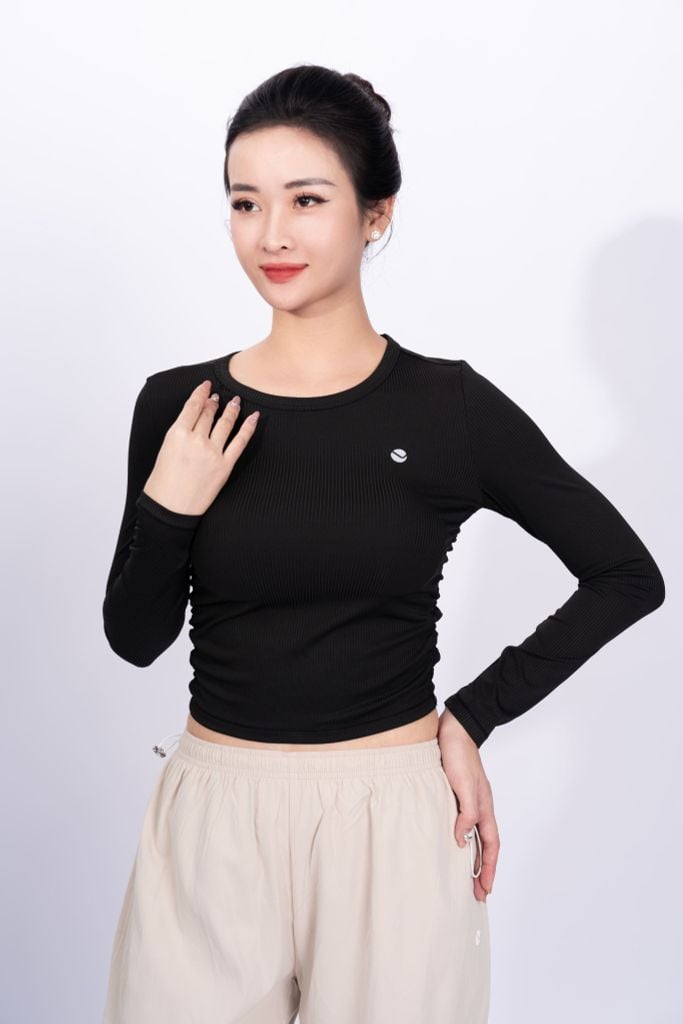 Áo Croptop Dài Tay Nữ Livan LM24W04F208