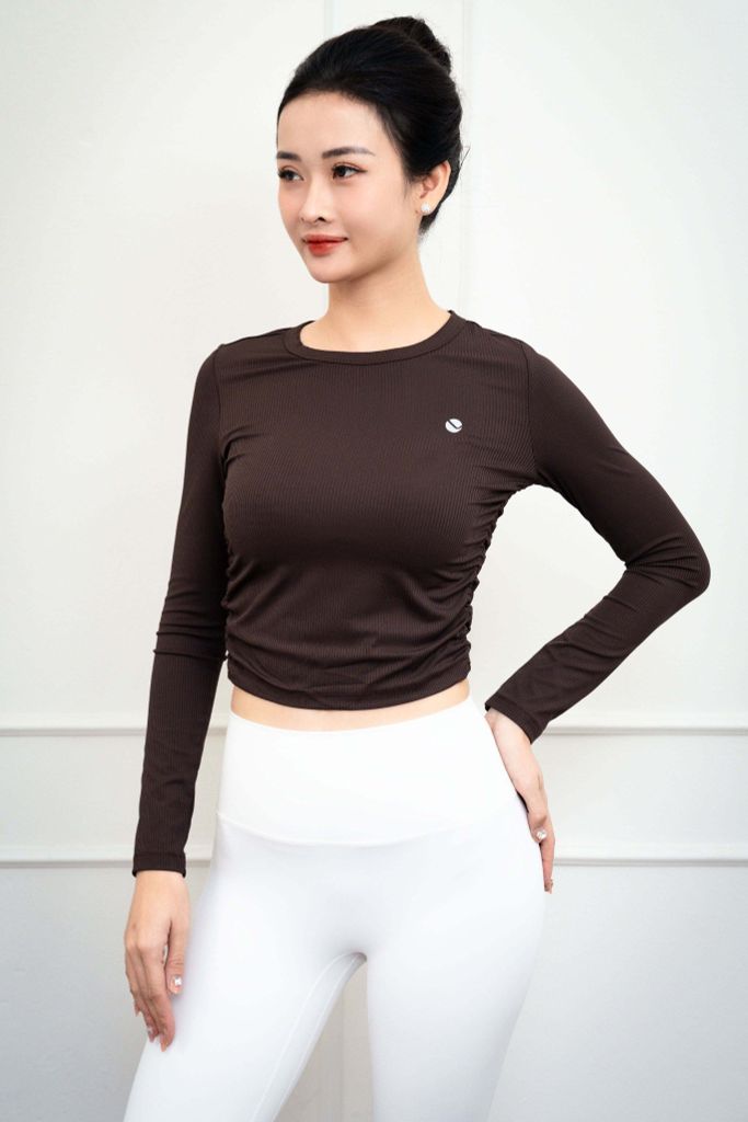 Áo Croptop Dài Tay Nữ Livan LM24W04F208
