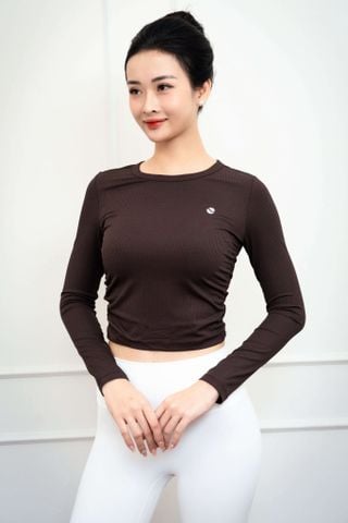 Áo Croptop Dài Tay Siêu Mềm Mịn Nữ Livan LM24W04F208