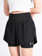 Quần Short Nữ Chạy Bộ Running 2 Lớp LV24210201