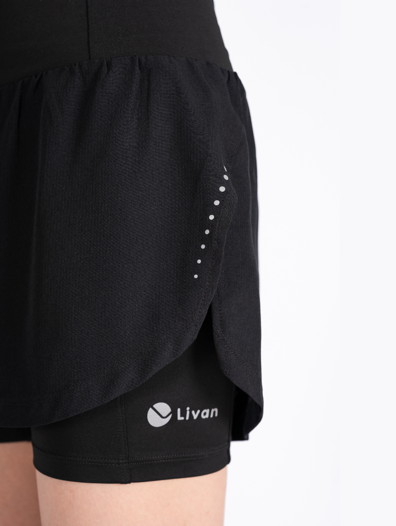Quần Short Nữ Chạy Bộ Running 2 Lớp LV24210201