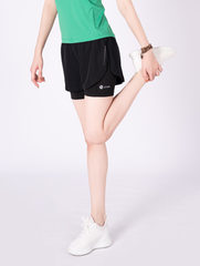 Quần Short Nữ Chạy Bộ Running 2 Lớp LV24210201