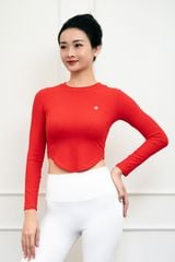 Áo Croptop Dài Tay Siêu Mềm Mịn Nữ Livan LM24W04F209