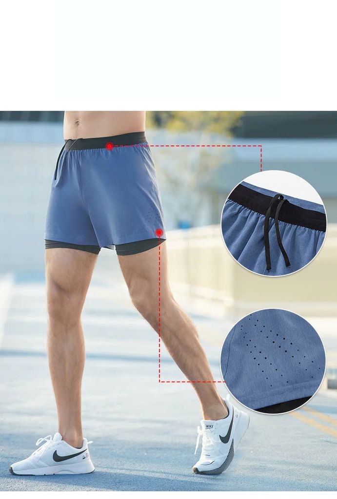 Quần Chạy 2 Lớp Nam LM24N03M303