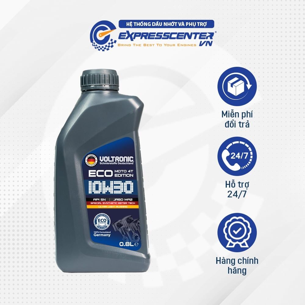  Dầu Nhớt Xe Số Voltronic ECO Moto 4T Edition 10W30 800ml 