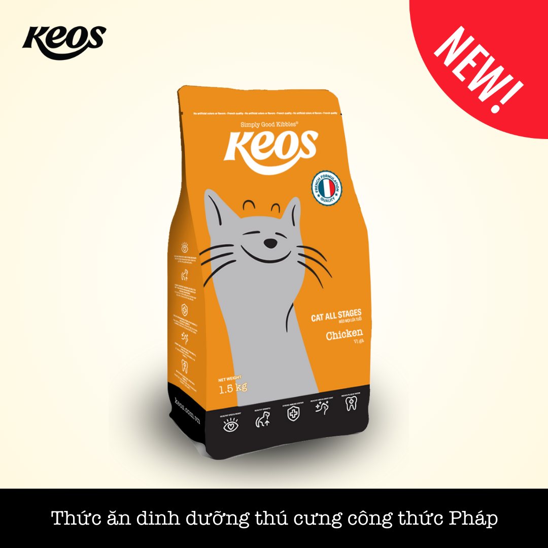  Hạt Keos cho mèo mọi lứa tuổi vị gà (1.5kg) 