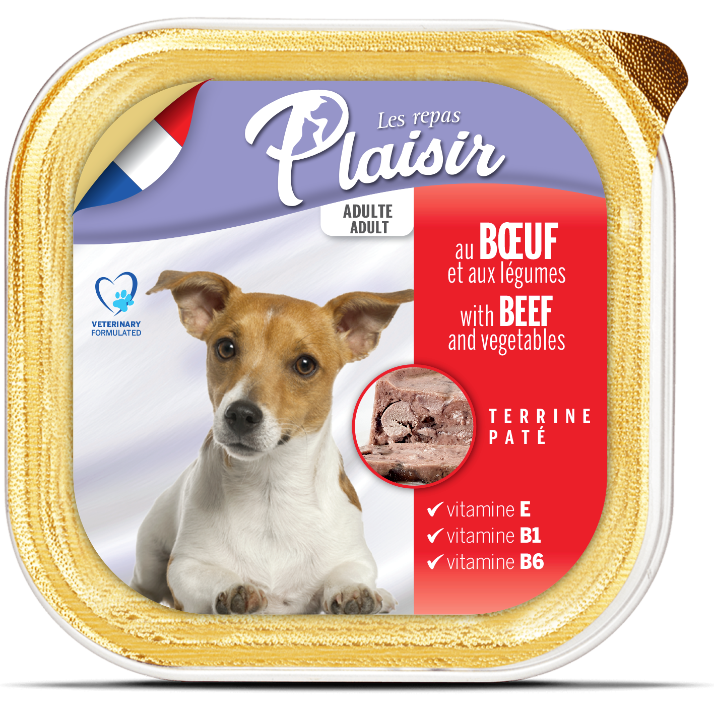  Plaisir Adult Dog – Beef Flavor Terrine 