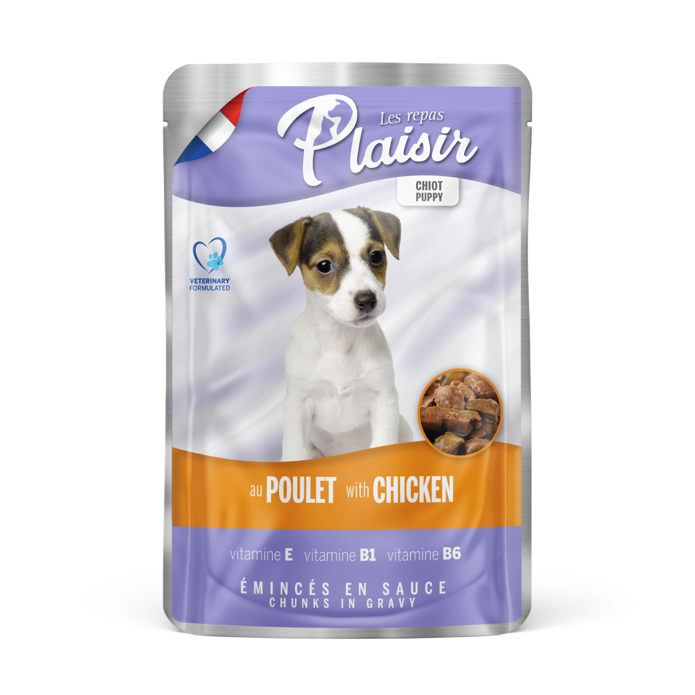  Plaisir Puppy – Chicken Flavor Chunks In Gravy 