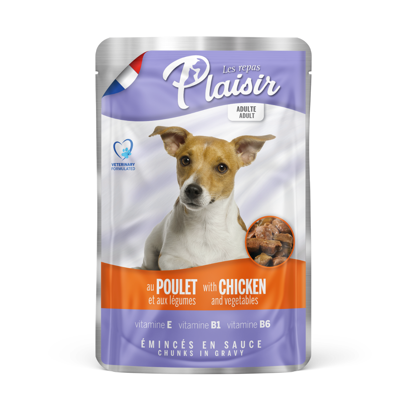  Plaisir Adult Dog – Chicken Flavor Chunks In Gravy 