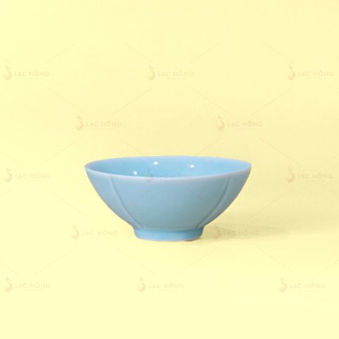Bộ Bát Đĩa Vân Sen Men Xanh Ngọc