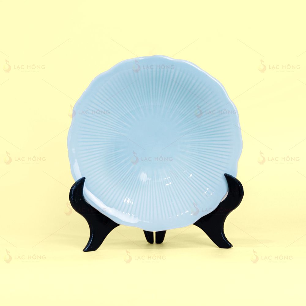 Đĩa Vân Sen Men Xanh Ngọc