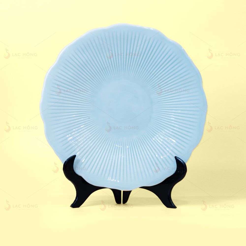 Đĩa Vân Sen Men Xanh Ngọc