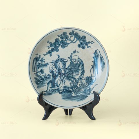  Đĩa Trưng Bày Men Rạn Tiên Đồng Ông Thọ 