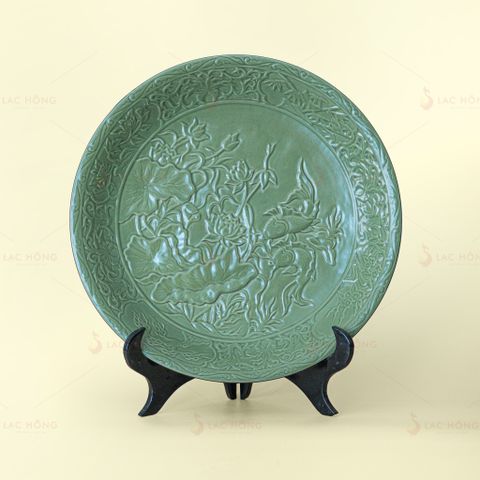  Đĩa Trưng Bày Men Ngọc Song Ngư Cát Hạnh 