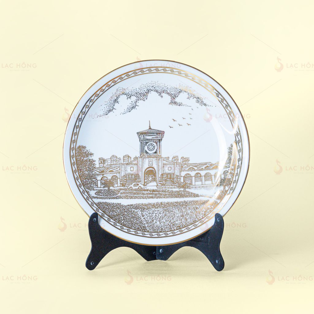 Đĩa Trưng Bày Vẽ Vàng